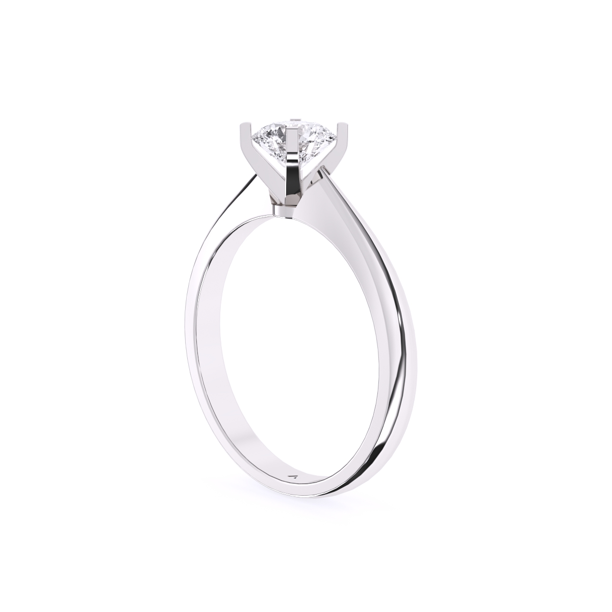 Classy Round Diamond Simple Gold Ring